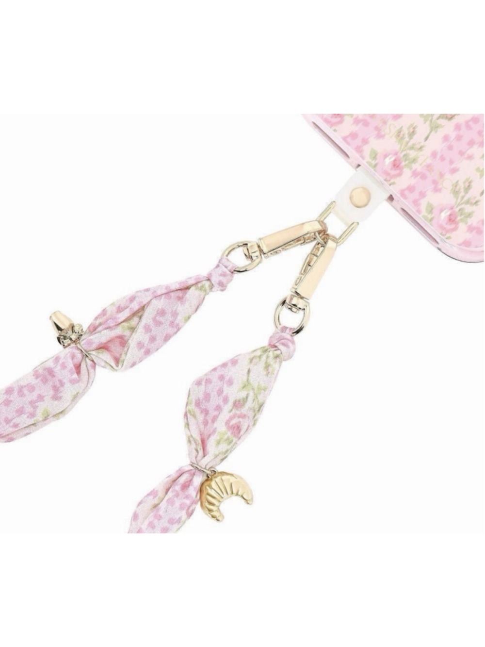 LoveShackFancy - Case-Mate Blooming Heirloom Anchor Card Scarf Phone Charm - Picture 3 of 3